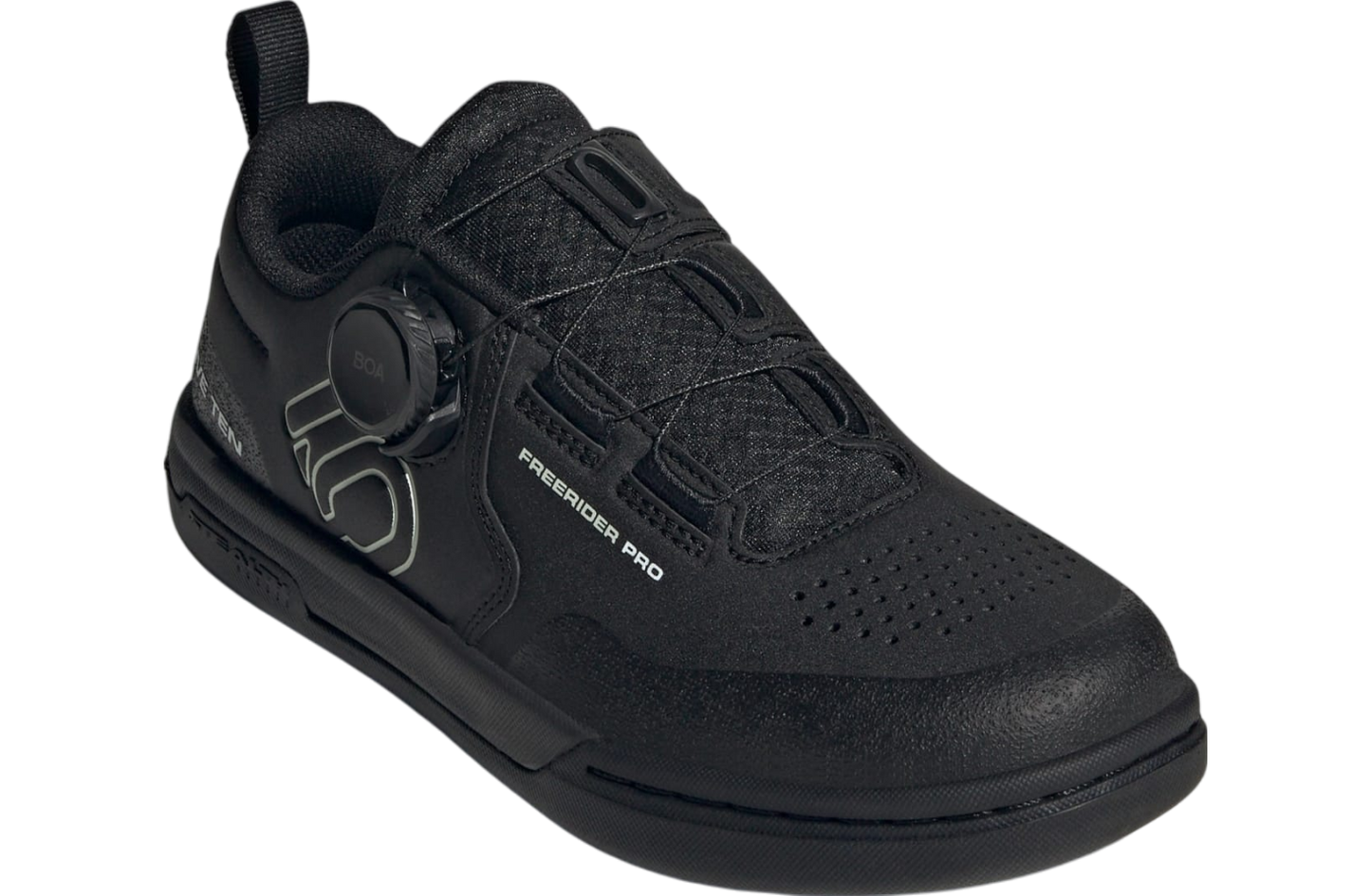 Five Ten Freerider Pro BOA Flat Pedal Shoe - Womens - Core Black-Linen Green-Ftwr White