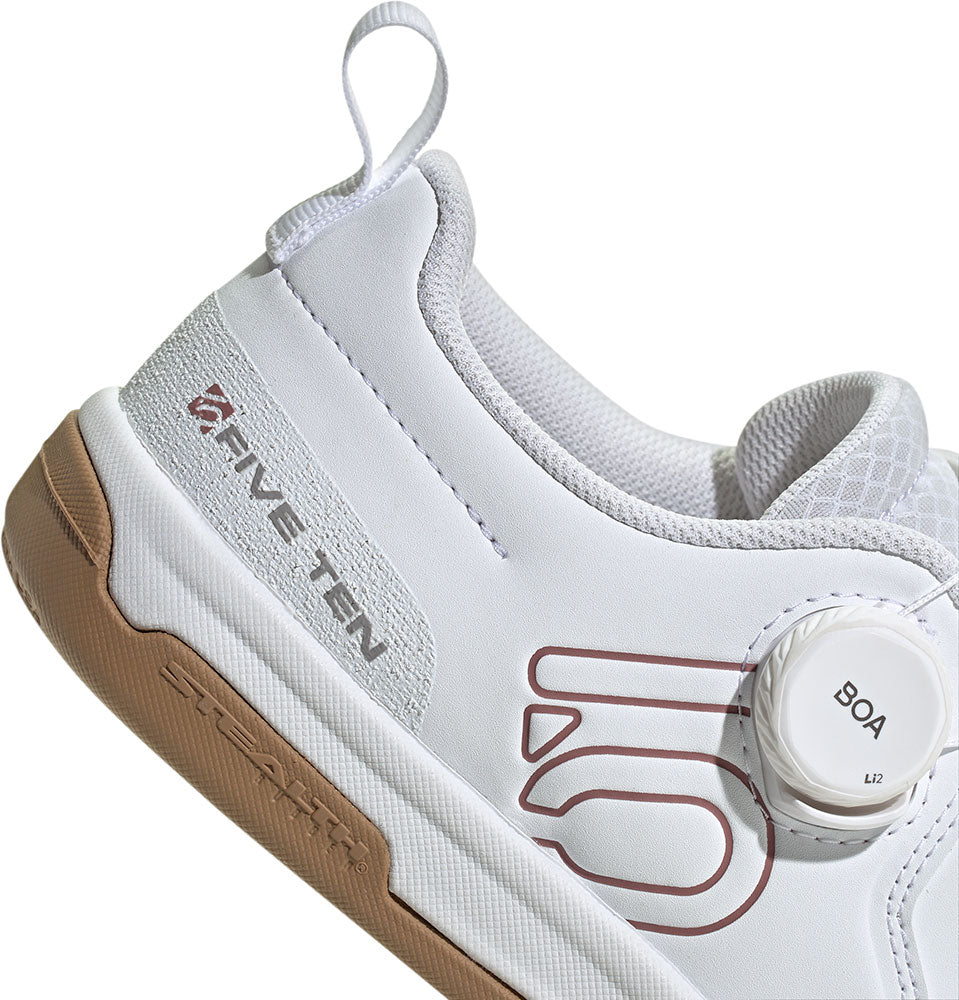 Five Ten Freerider Pro BOA Flat Pedal Shoe - Womens - Ftwr White-Warm Clay-Gray Three
