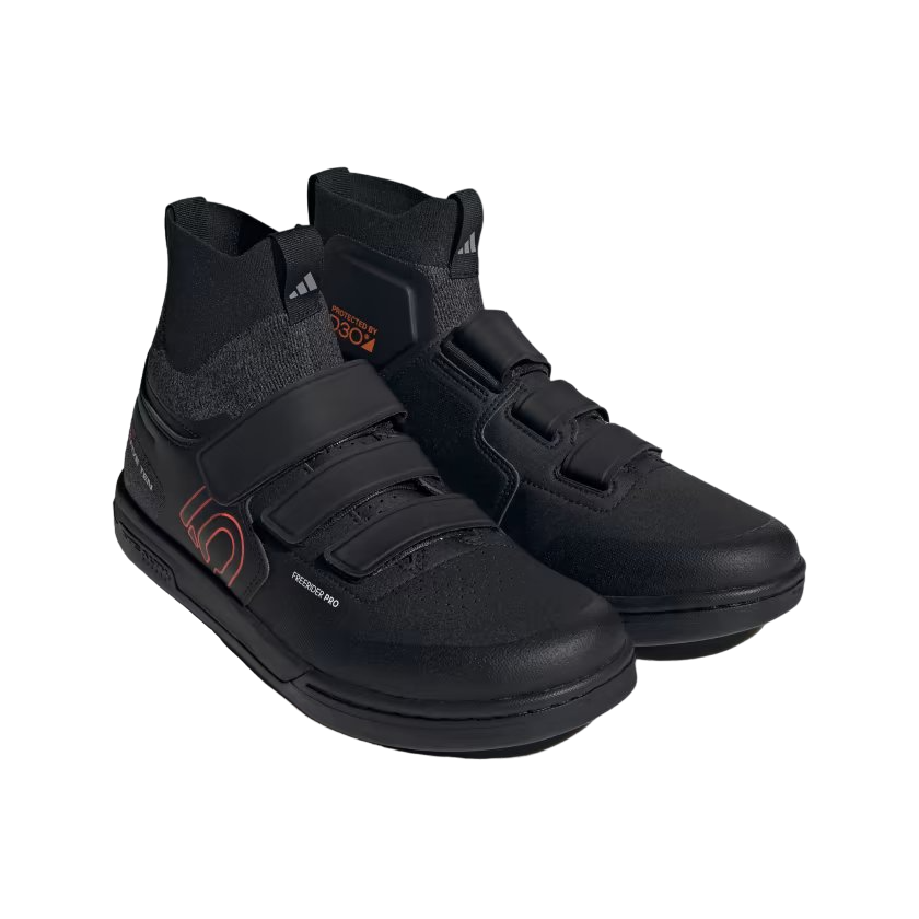 Five Ten Freerider Pro Mid VCS Flat Pedal Shoe - Core Black-Solar Red-Gray Three