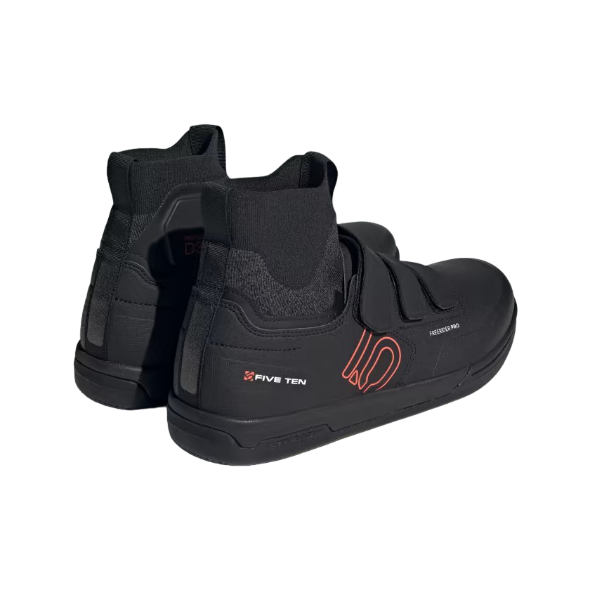 Five Ten Freerider Pro Mid VCS Flat Pedal Shoe - Core Black-Solar Red-Gray Three