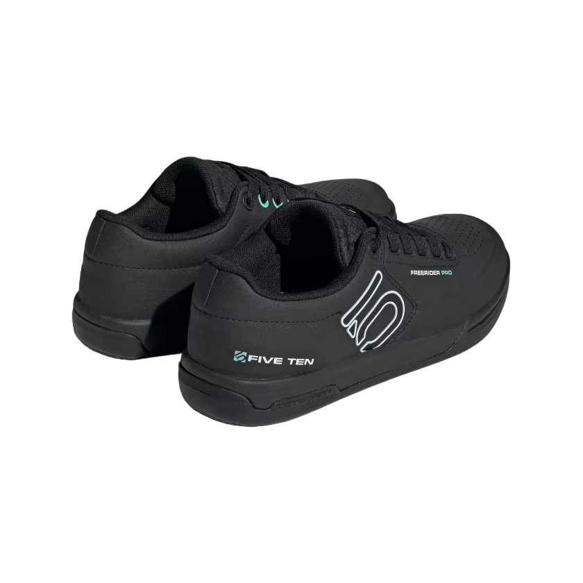 Five Ten Freerider Pro Flat Pedal Shoe - Womens - Core Black-Crystal White-Acid Mint