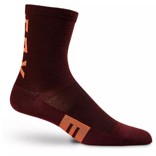 Fox Racing 6" Flexair Merino Sock - Womens - Dark Maroon - 2022 Dark Maroon One Size