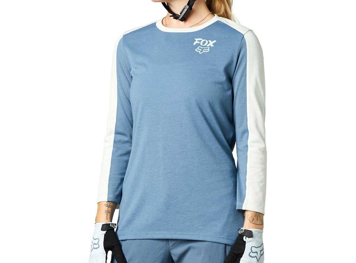 Fox Racing Ranger DR 3/4 Sleeve MTB Jersey - Womens - Matt Blue - 2021 Matt Blue X-Small