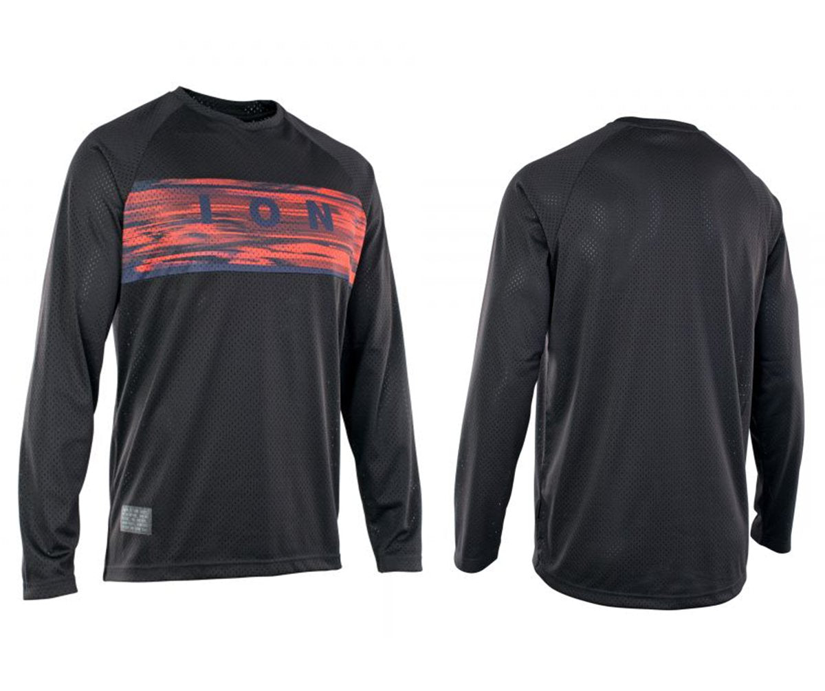 ION Scrub 2.0 Long Sleeve MTB Jersey - Black - 2021 Black 2X-Small