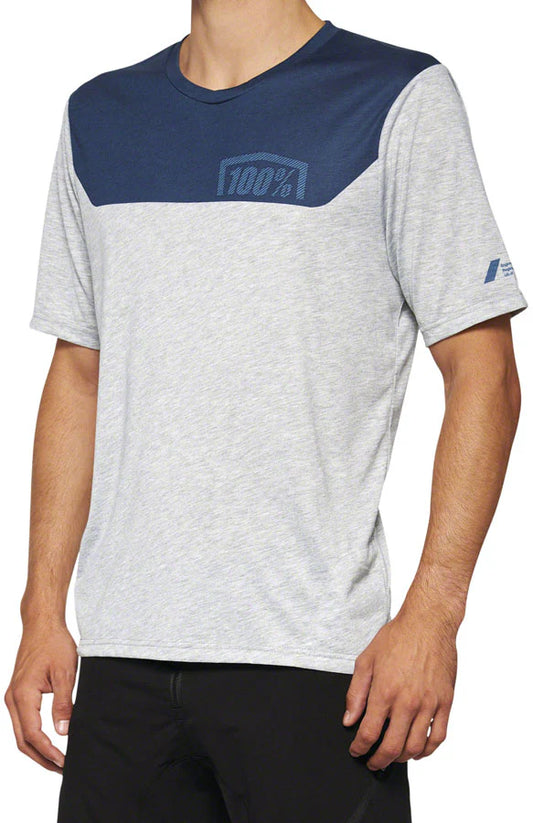 100% Airmatic Short Sleeve MTB Jersey - Gray-Midnight