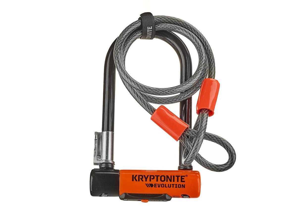 Kryptonite Evolution Series U-Lock - Keyed - Black-Orange Black - Orange 3.25 x 7"