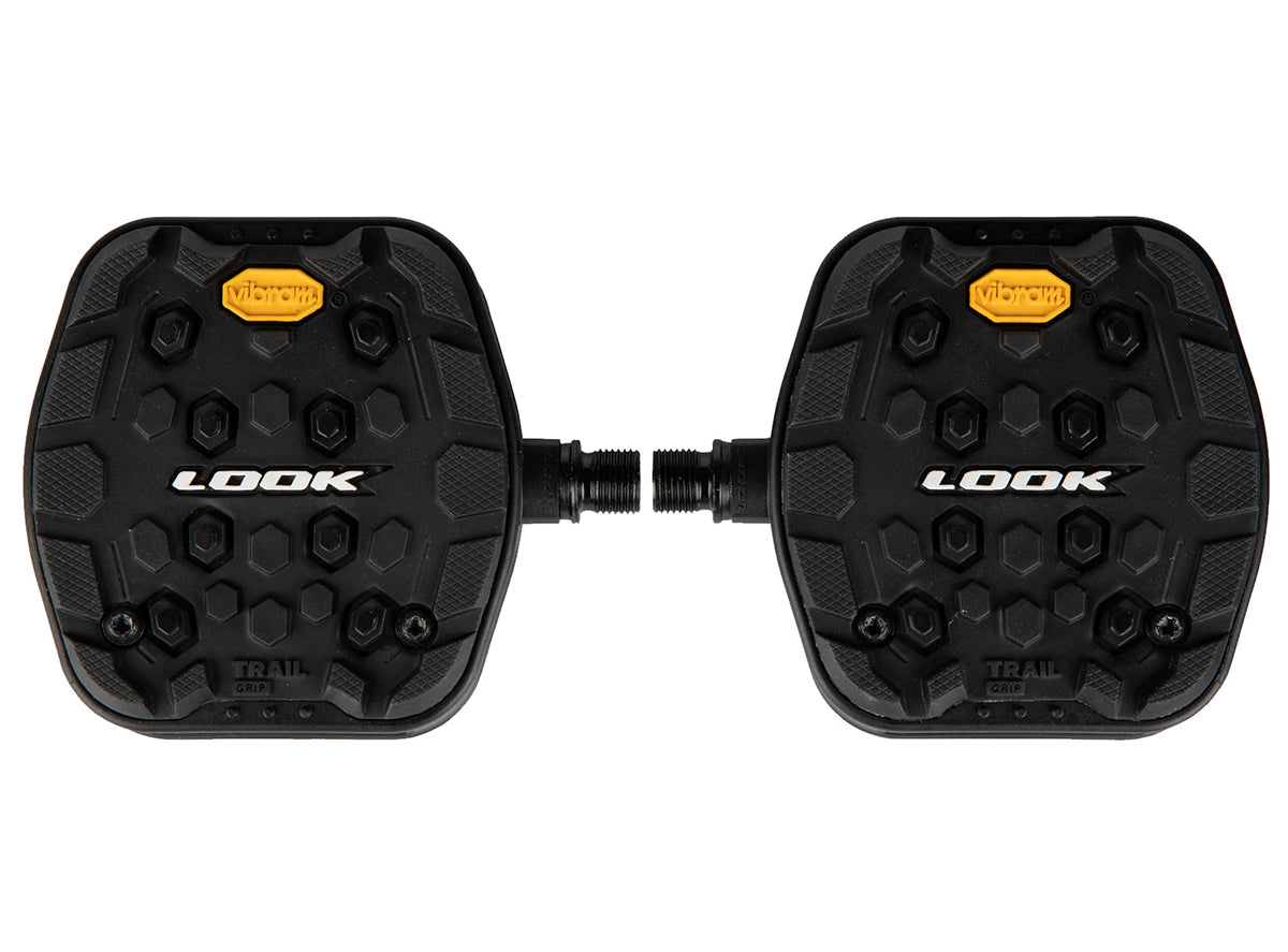 Look GEO TRAIL GRIP Platform Pedals - Black Black 9/16" - Chromoly