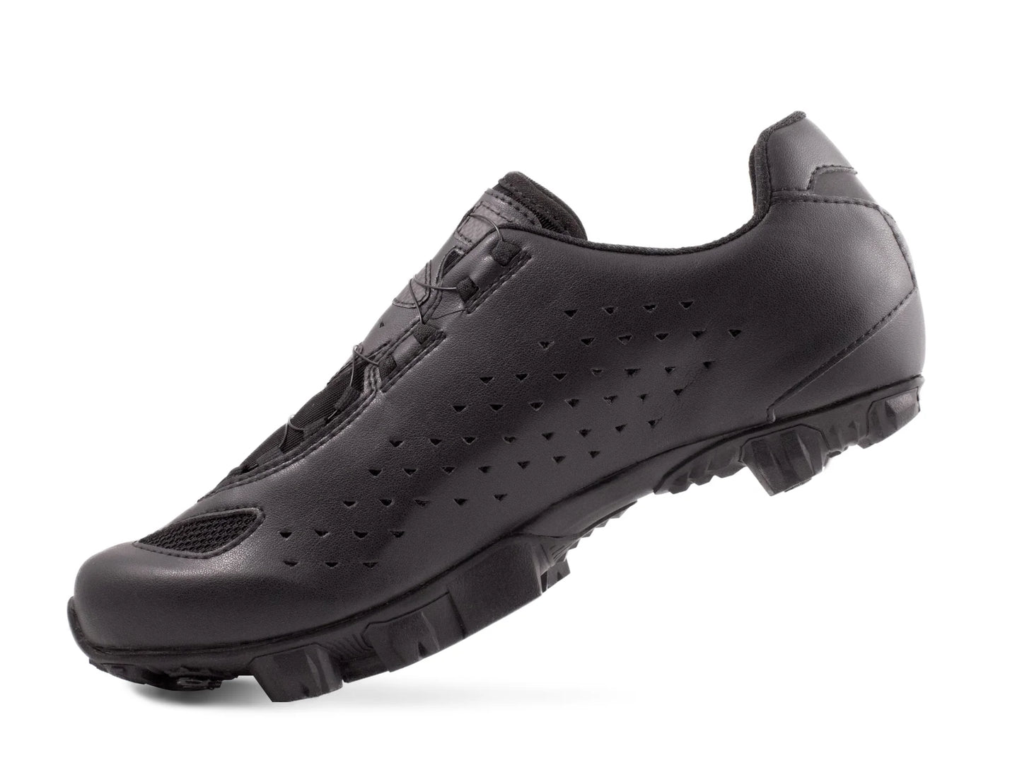 Lake MX177 MTB Shoe - Wide - Black-Black Reflective