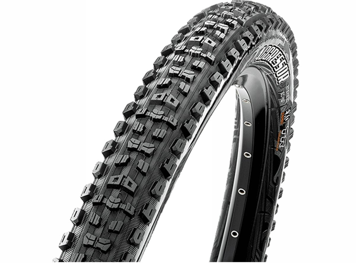 Maxxis Aggressor 27.5" Folding MTB Tire Black 2.3" TPI 60 - (DC) Dual Compound - (TR) Tubeless Ready - (EXO) EXO Sidewall