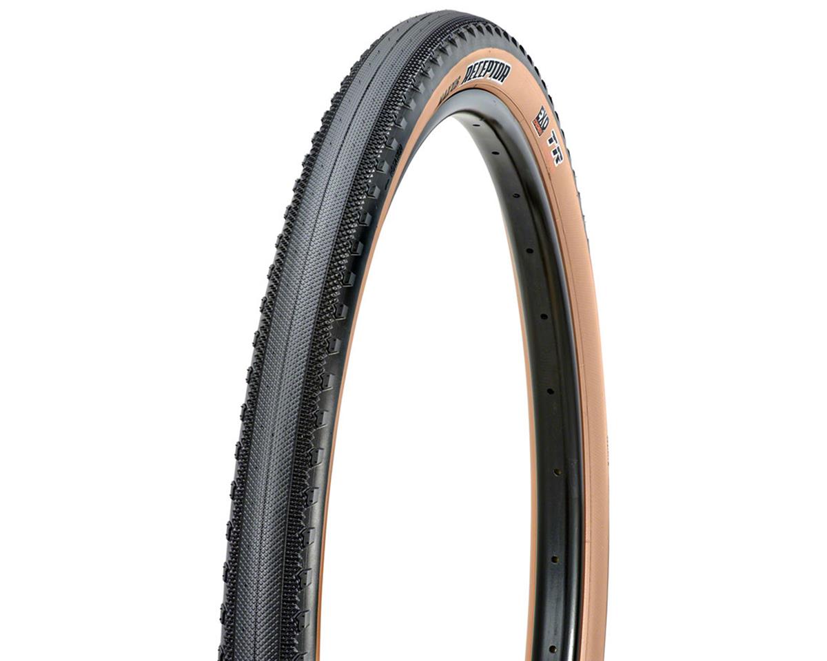 Maxxis Receptor 700c Gravel Tire - EXO TR Black - Dark Tan 40c DC - Dual Compound