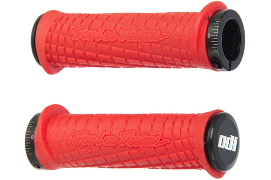 ODI Troy Lee Lock-On Bonus Pack Grips - Red Red Black Clamp
