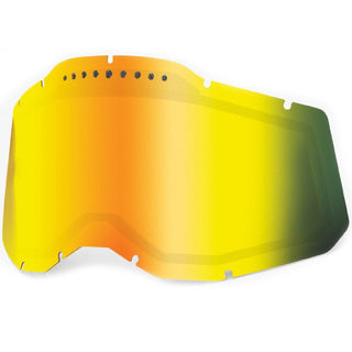 100% Racecraft 2/Accuri 2/Strata 2 Dual Vented Replacement Lens - Gold