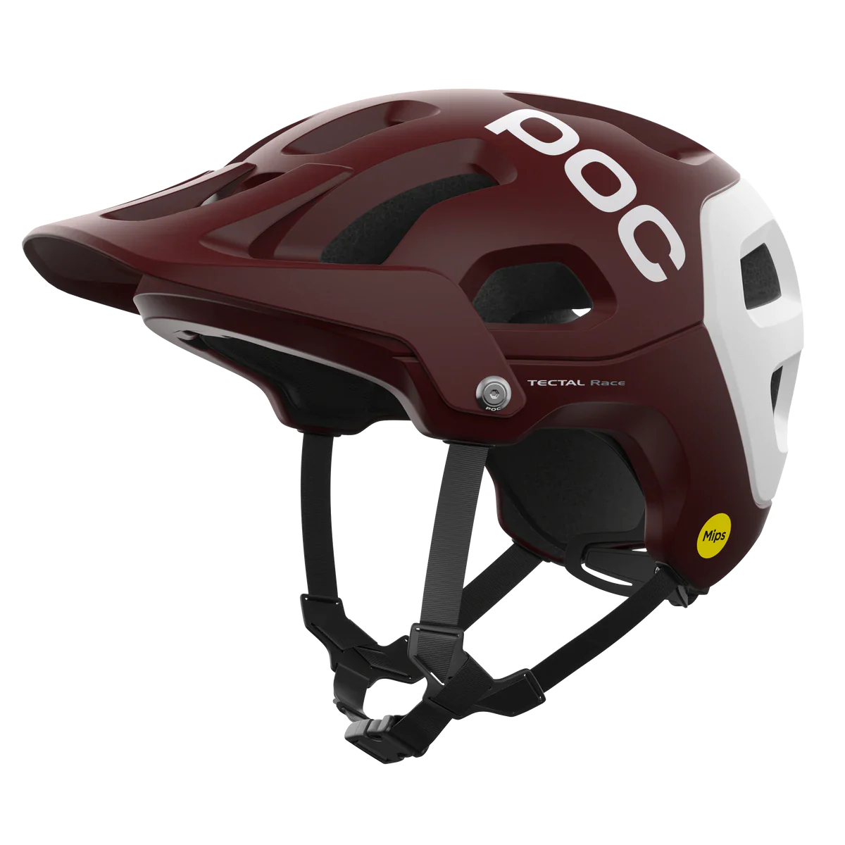 POC Tectal Race MIPS MTB Helmet - Garnet Red-Hydrogen White Matt Garnet Red - Hydrogen White Matt Small