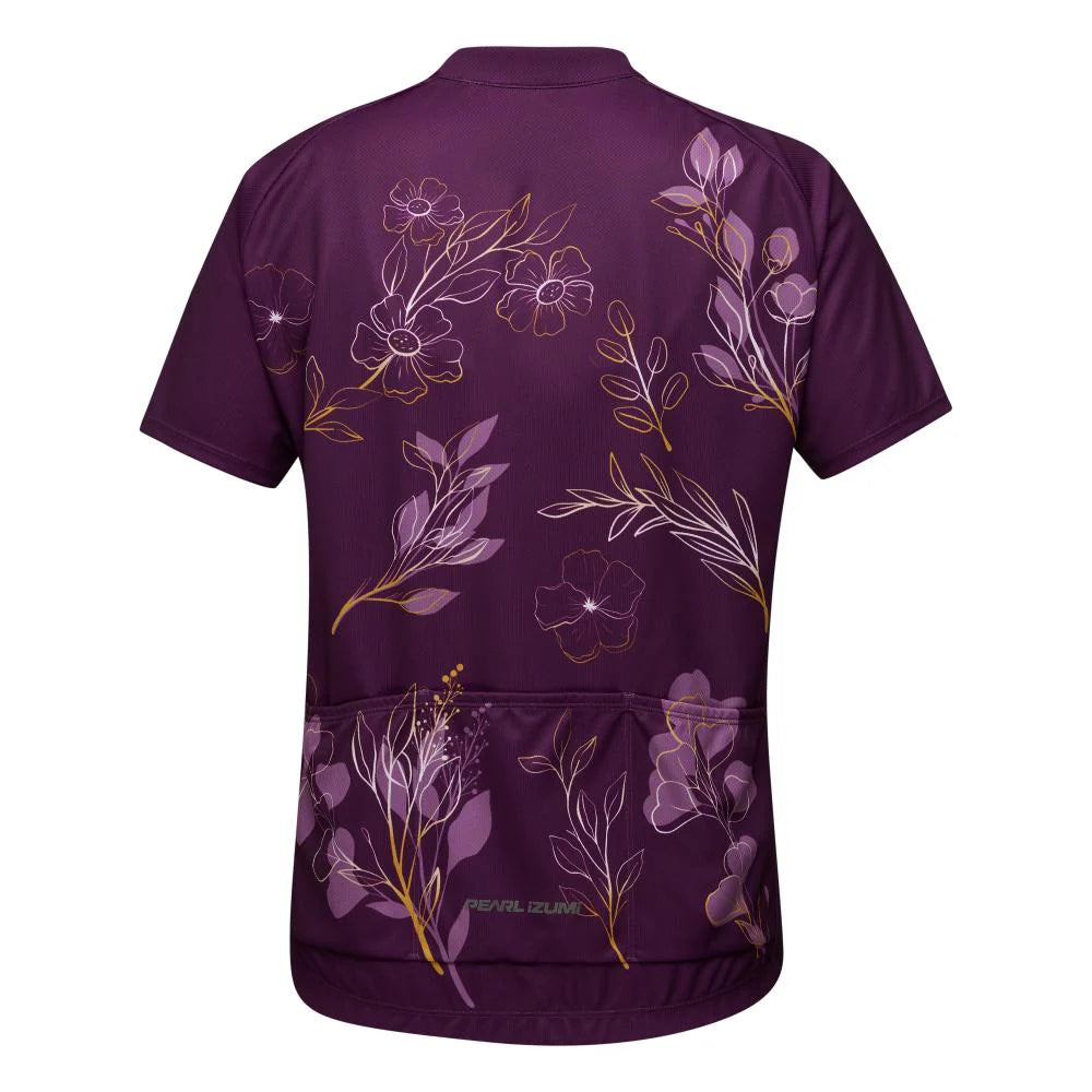 Pearl Izumi Classic Cycling Jersey - Womens - Dark Violet-Gold Wildflower