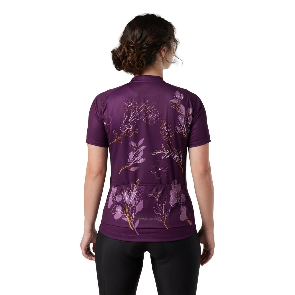 Pearl Izumi Classic Cycling Jersey - Womens - Dark Violet-Gold Wildflower