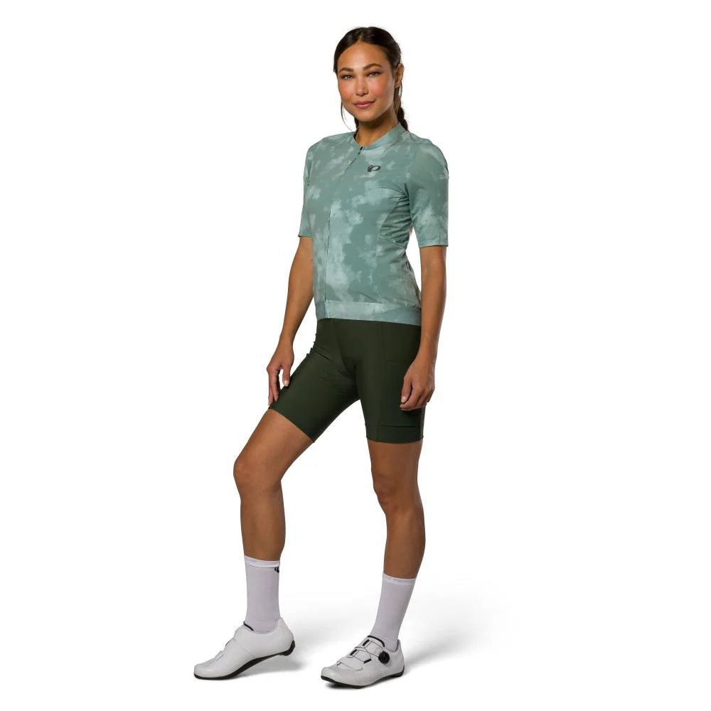 Pearl Izumi Expedition Short Sleeve Road Jersey - Womens - Green Bay Spectral
