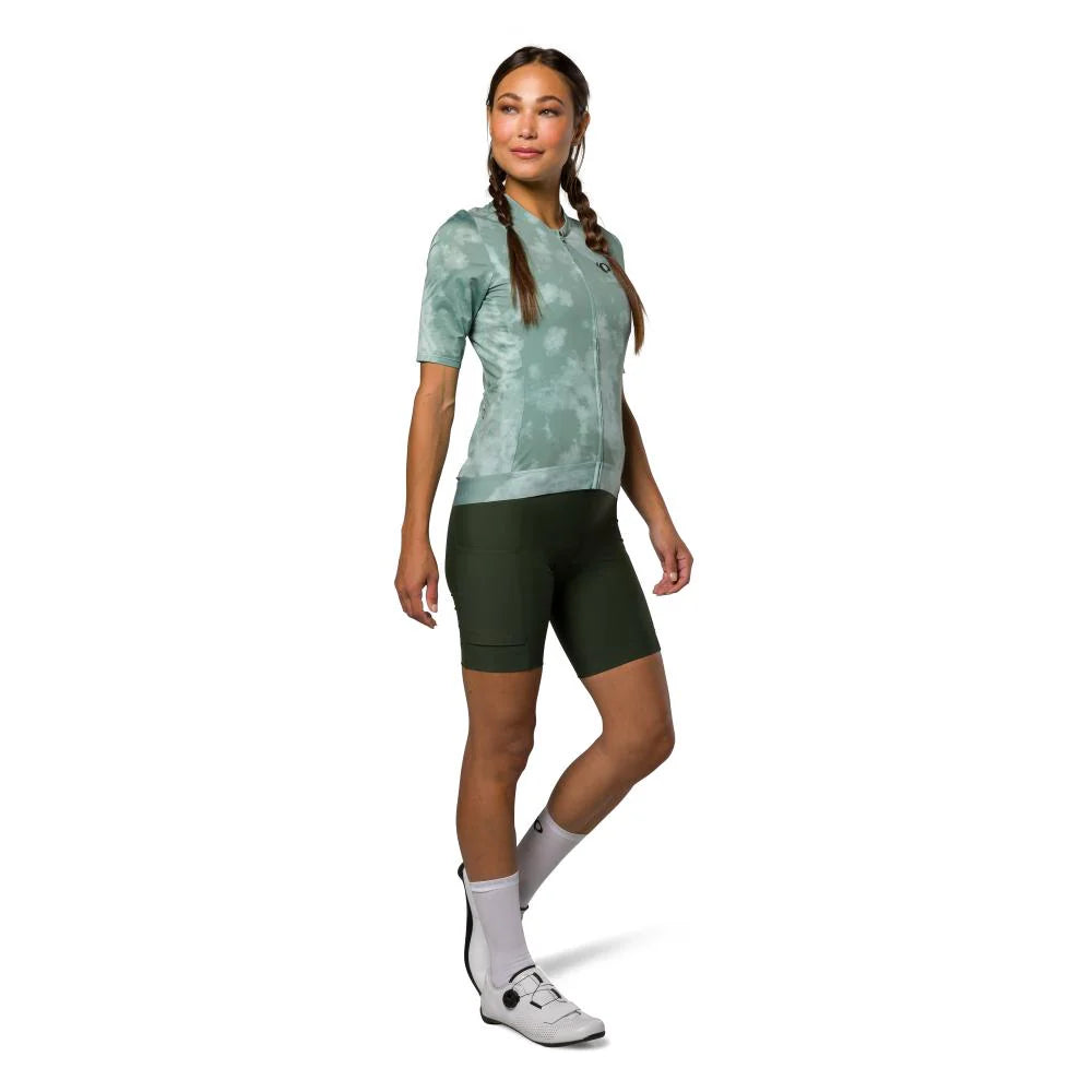 Pearl Izumi Expedition Short Sleeve Road Jersey - Womens - Green Bay Spectral