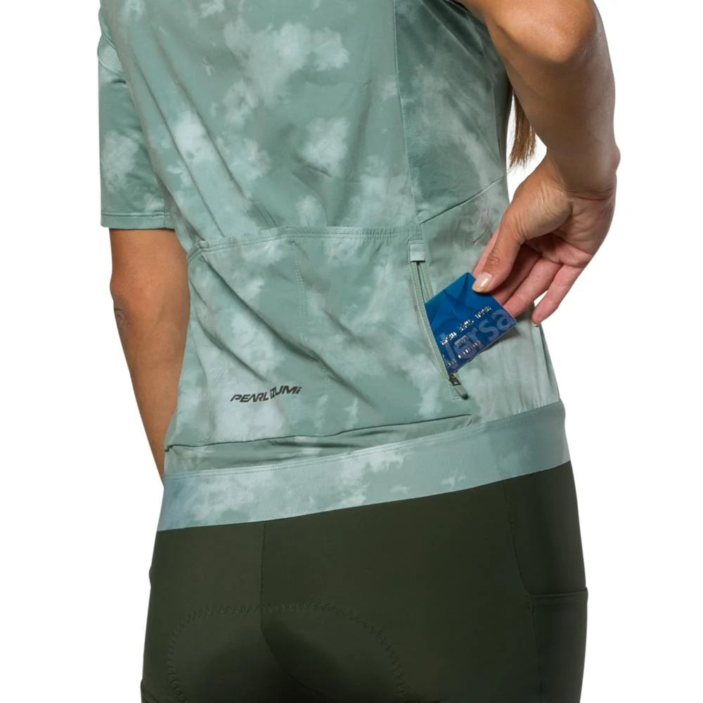 Pearl Izumi Expedition Short Sleeve Road Jersey - Womens - Green Bay Spectral