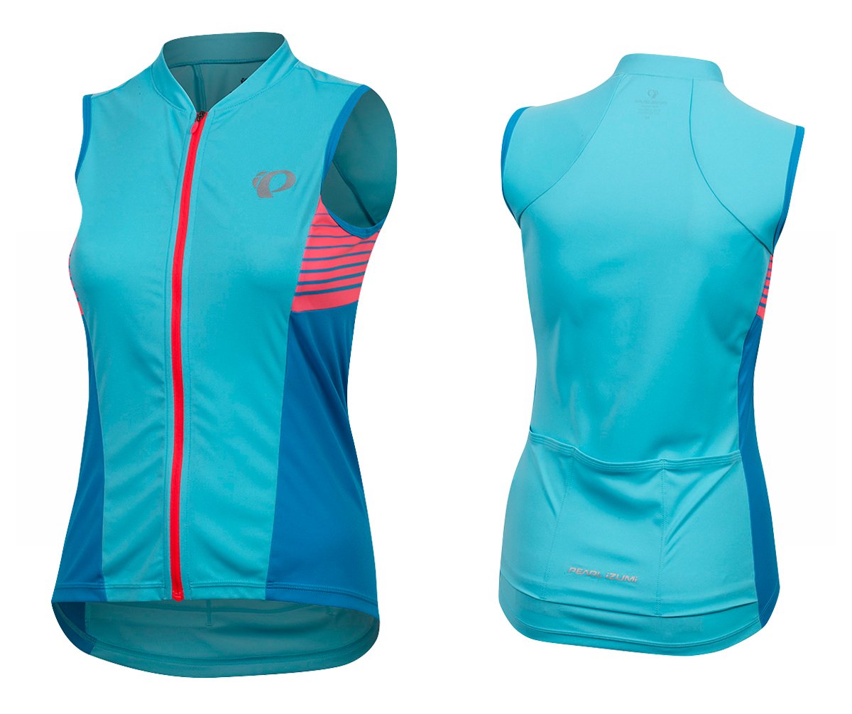 Pearl Izumi Select Pursuit Sleeveless Jersey - Womens - Aqua Blue-Atomic Blue - 2019 Aqua Blue - Atomic Blue Small