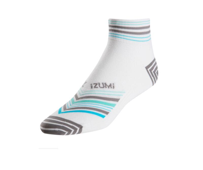 Pearl Izumi Elite Low Cuff Sock - Womens - Strip Stripe Gray - 2019 Strip Stripe Gray Large - Fits 41-44