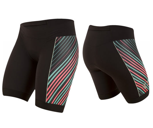 Pearl Izumi Elite Pursuit Tri Half Short - Womens - Black-Atomic Red Whirl Black - Atomic Red Whirl Large