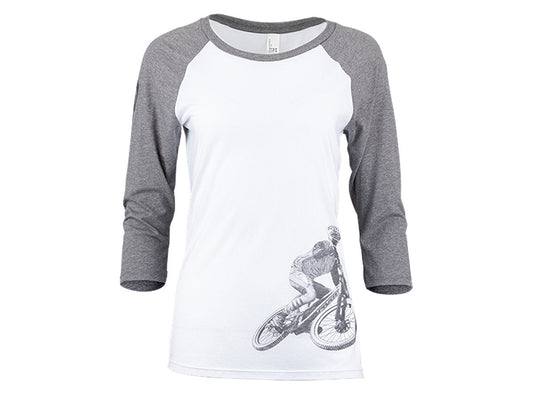 Pivot Rider 3/4 Sleeve Tee - Womens - Gray Gray Small