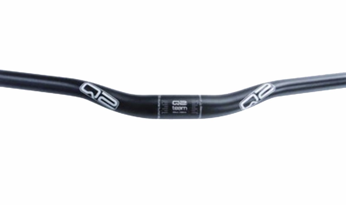 Q2 Alloy 50mm MTB Riser Handlebar - Black Black 31.8mm - 800mm 50mm Rise