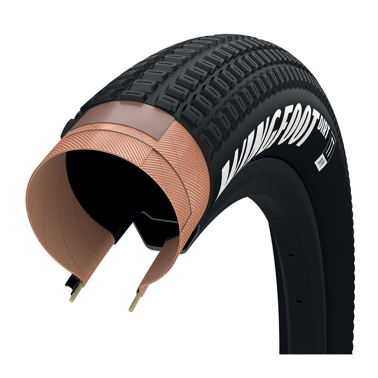 Goodyear Wingfoot Dirt 26" Folding MTB Tire - Black