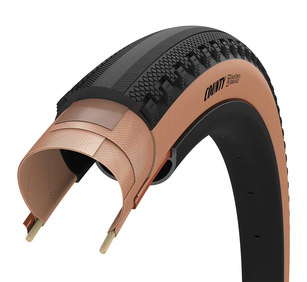 Goodyear County Ultimate 700c Folding Gravel Tire - Tan