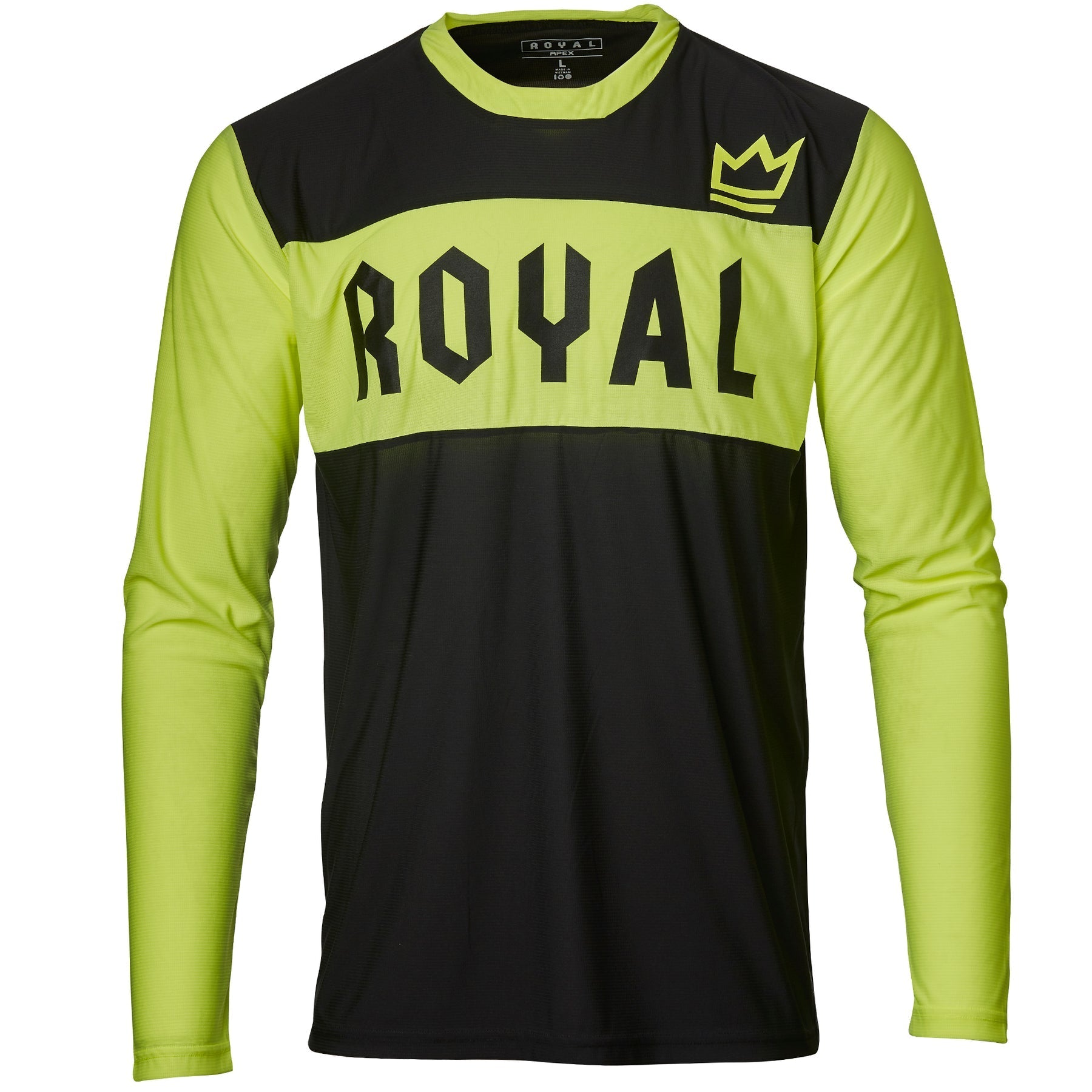 Royal Apex Long Sleeve MTB Jersey - Flo Yellow-Black - 2022 Flo Yellow - Black Small