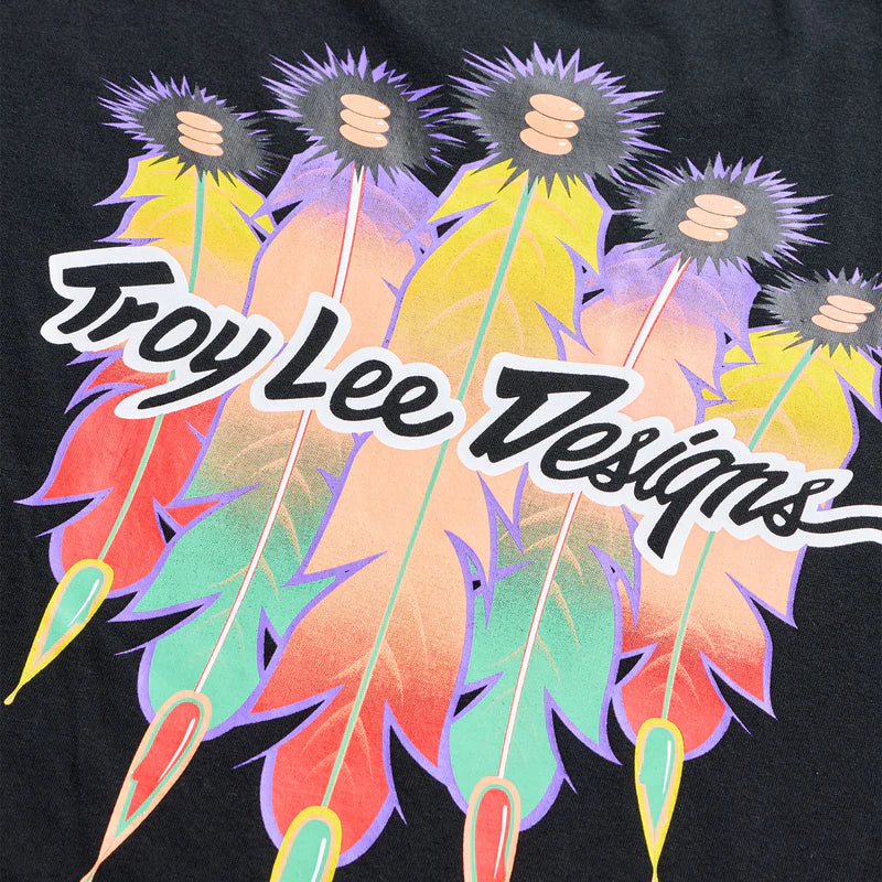 Troy Lee Designs Feathers Short Sleeve Tee - Black-Black