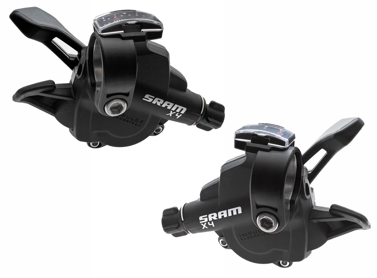 SRAM X4 3x8 Spd Trigger Shifter Set Black Pair