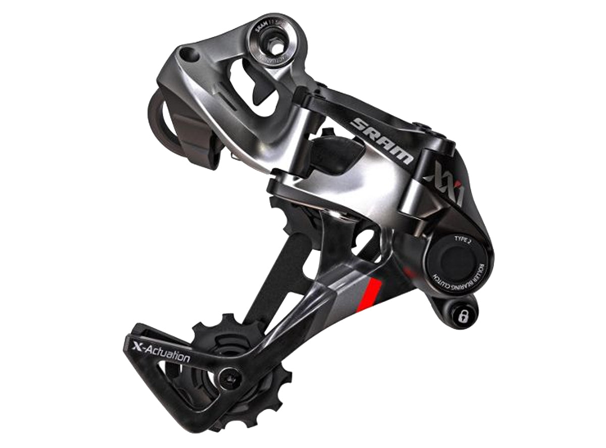 SRAM XX1 11 Spd MTB Rear Derailleur - Type2 - OEM Black - Red Medium Cage OEM Packed