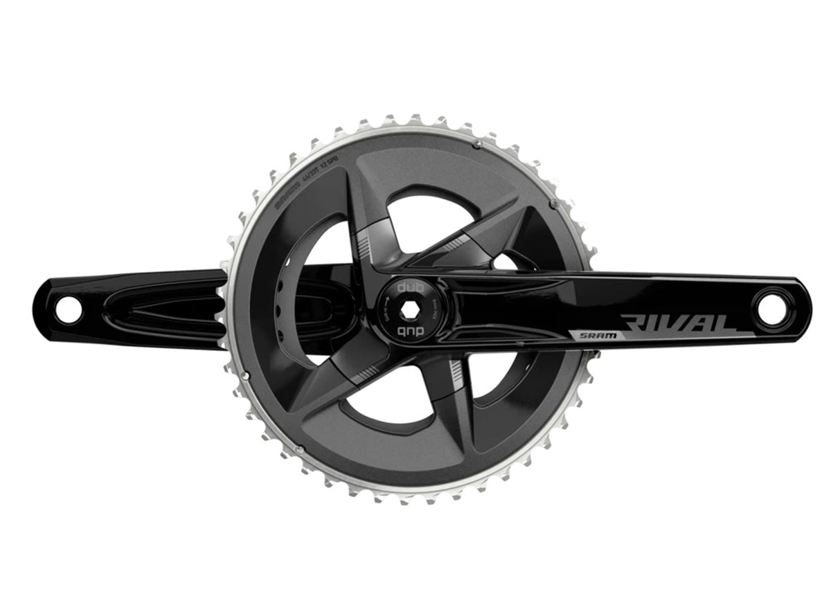 SRAM Rival AXS 12 Spd Road Crankset - Black Black 165mm - 46-33t