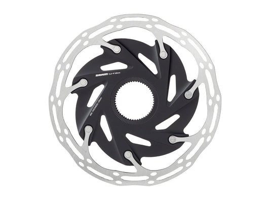 SRAM Centerline XR 2 Piece Rounded Center Lock Disc Rotor Silver - Black 140mm
