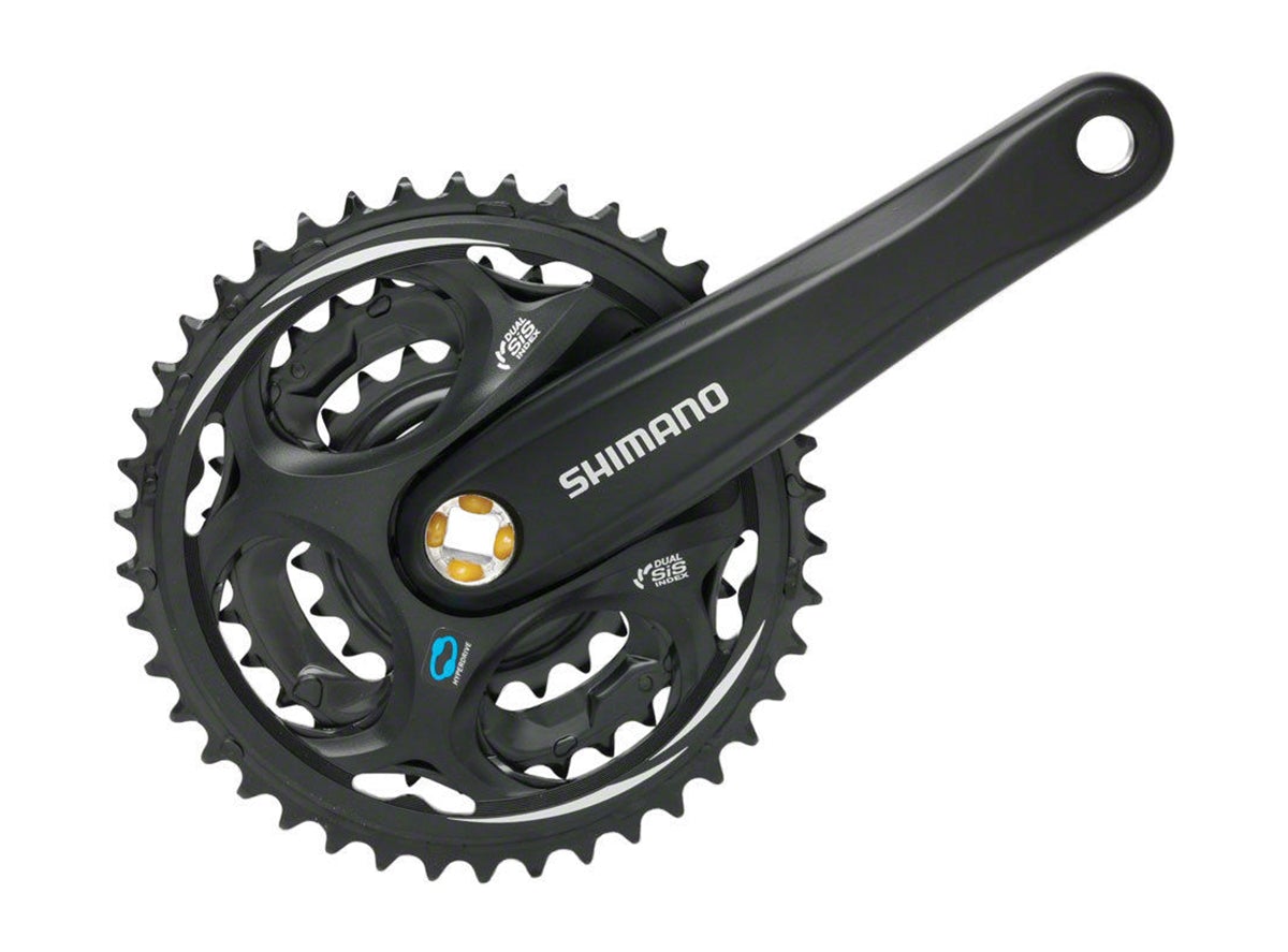 Shimano Altus 7-8 Spd Square Taper Crankset - Black Black 170mm - 42-32-22t Without Chainguard