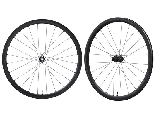 Shimano Ultegra R8170 C36 Tubeless Disc 700c Road Wheelset Black 12x100mm Front & 12x142mm Rear E-Thru - 24h