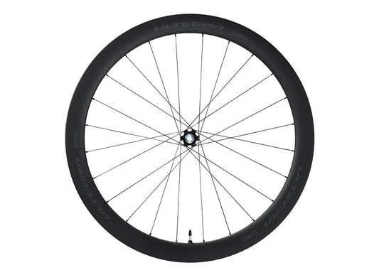 Shimano Ultegra R8170 C50 Tubeless Disc 700c Road Wheel - Front Black 12x100mm E-Thru - 24h