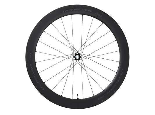 Shimano Ultegra R8170 C60 Tubeless Disc 700c Road Wheel - Front Black 12x100mm E-Thru - 24h