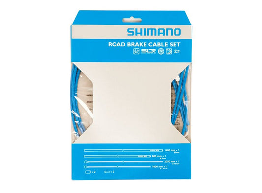 Shimano Road PTFE Brake Cable Set - Blue Blue