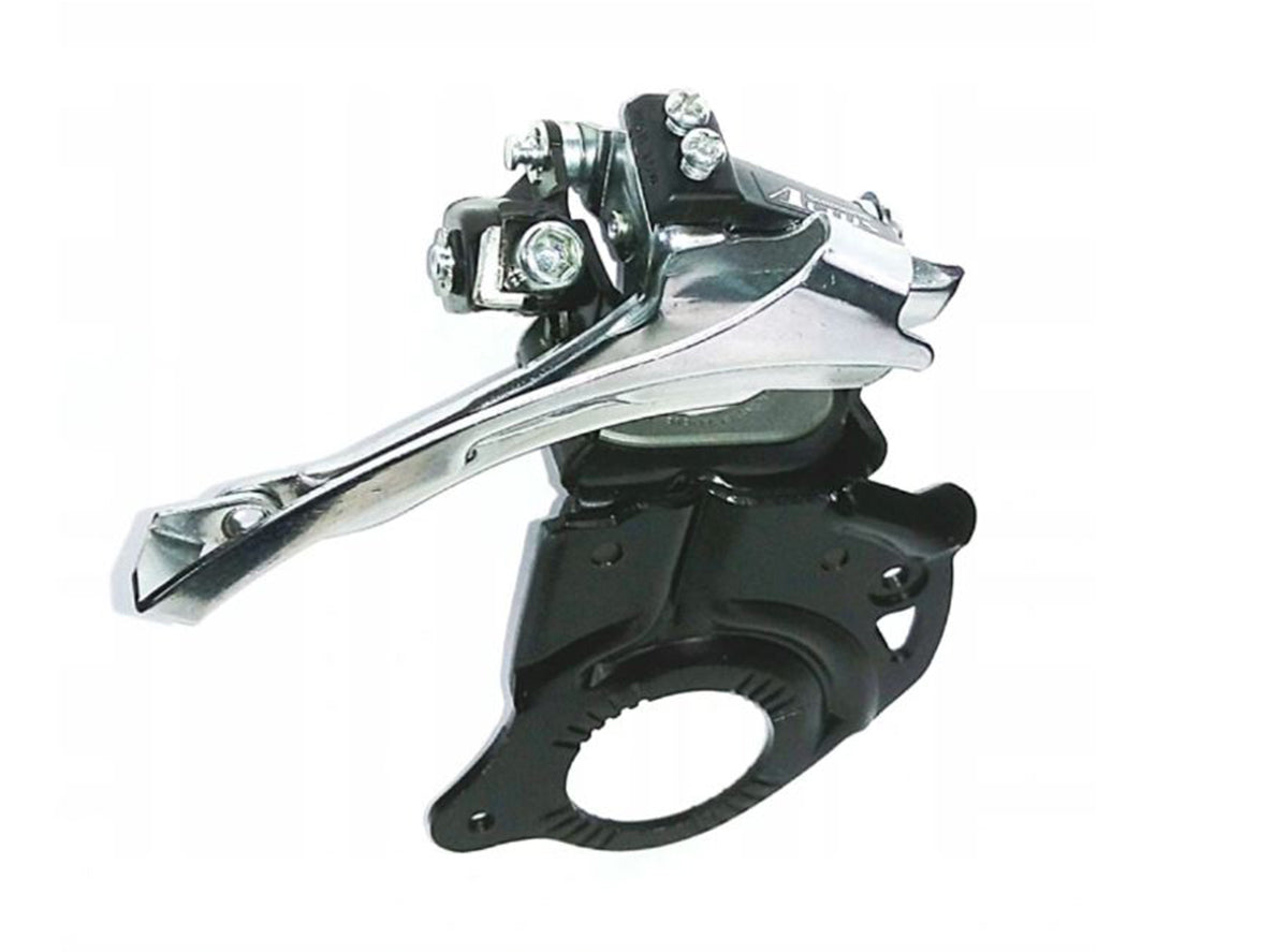 Shimano Altus CT92 3x8 Speed Front Derailleur - E-Type - Black-Silver Black - Silver 31.8mm Top Pull