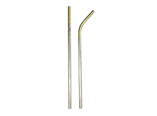 Silca Titanium Straw Set - Gold Gold Pair - 2 Straws