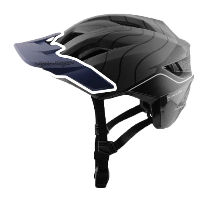 Troy Lee Designs Flowline SE Replacement Visor - Dipped - Slate-Charcoal
