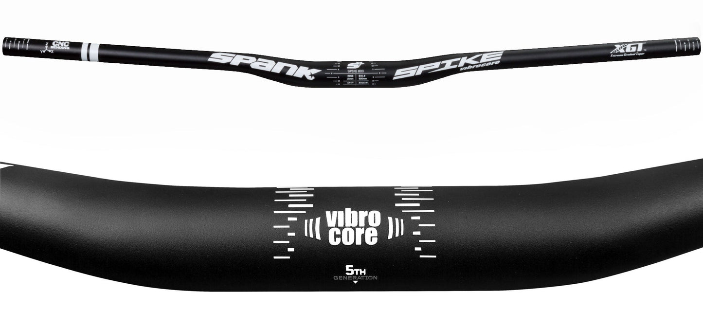 Spank Spike 800 Race Team Vibrocore Handlebar - Black-White Black - White 31.8mm - 800mm 15mm
