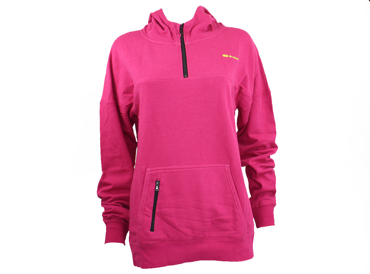 Sugoi Zipped Hoodie - Womens - Sangria Sangria Medium