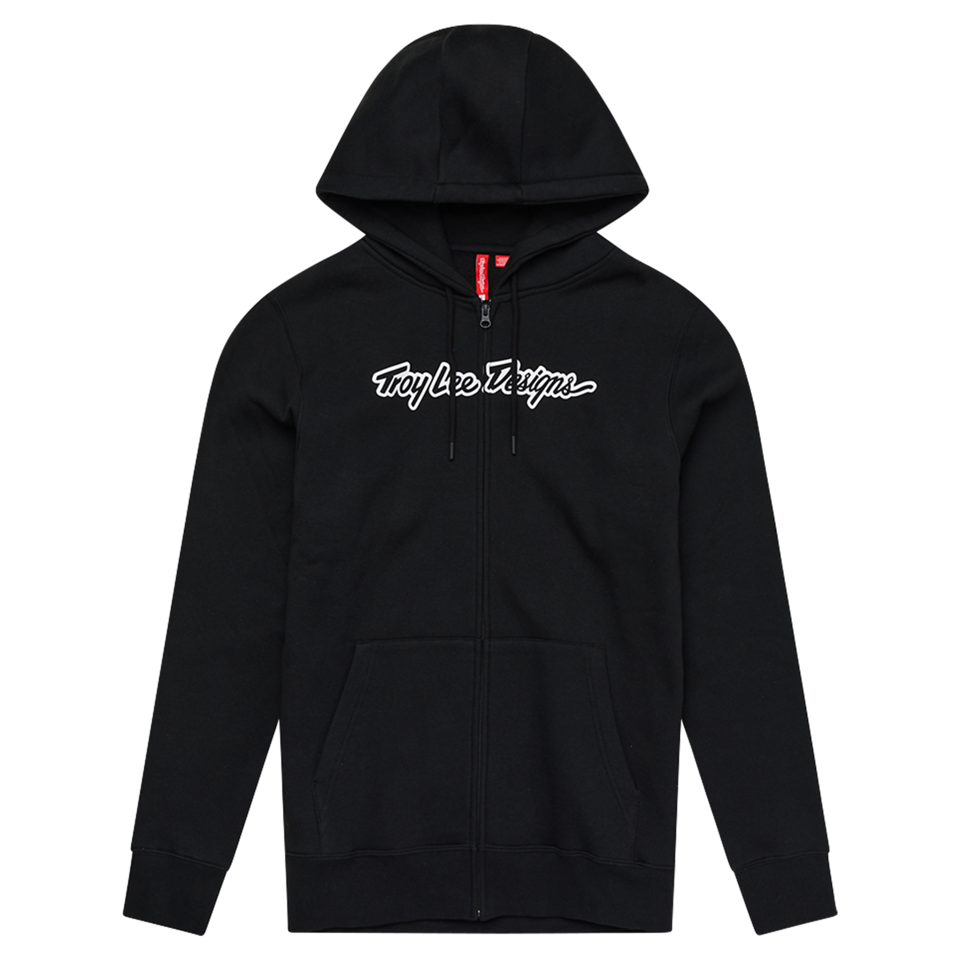 Troy Lee Designs Zip Up Hoodie - Signature Black