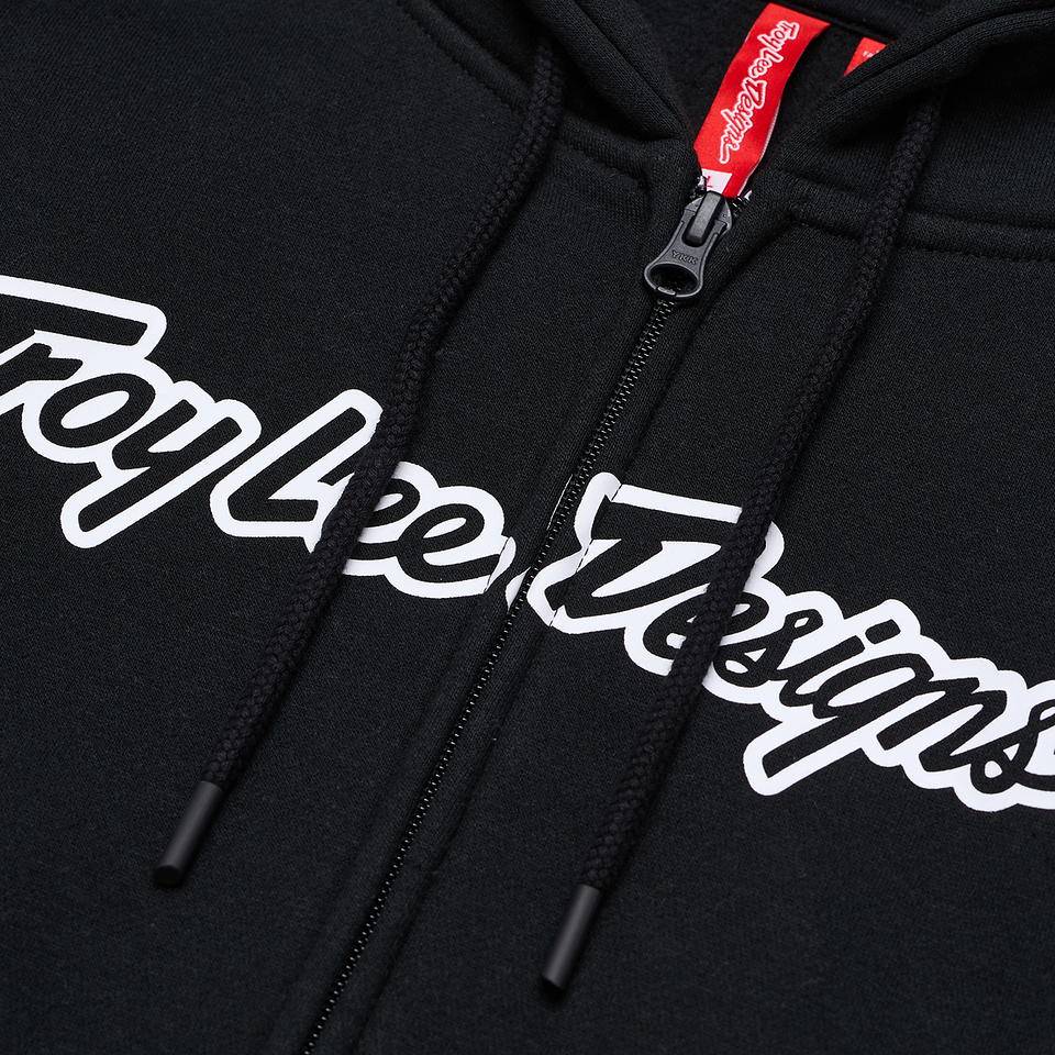 Troy Lee Designs Zip Up Hoodie - Signature Black