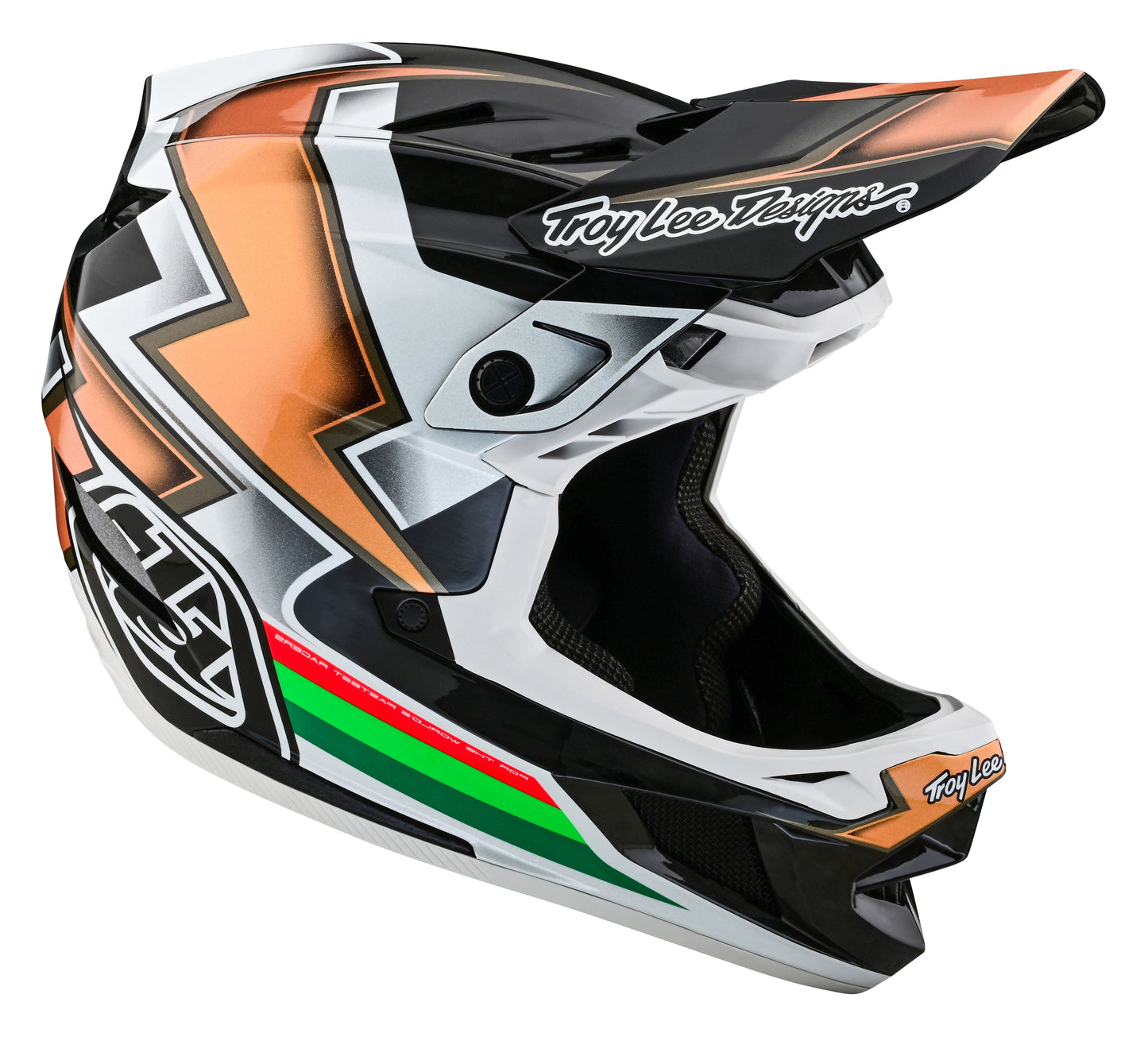 Troy Lee Designs D4 Carbon Full Face Helmet with MIPS - Ever - Black-Gold