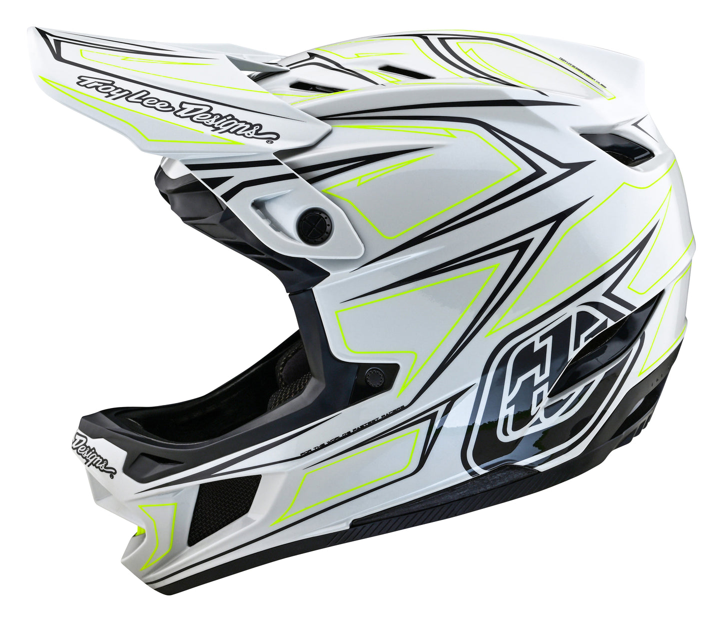 Troy Lee Designs D4 Composite Full Face Helmet with MIPS - Pinned - Light Gray