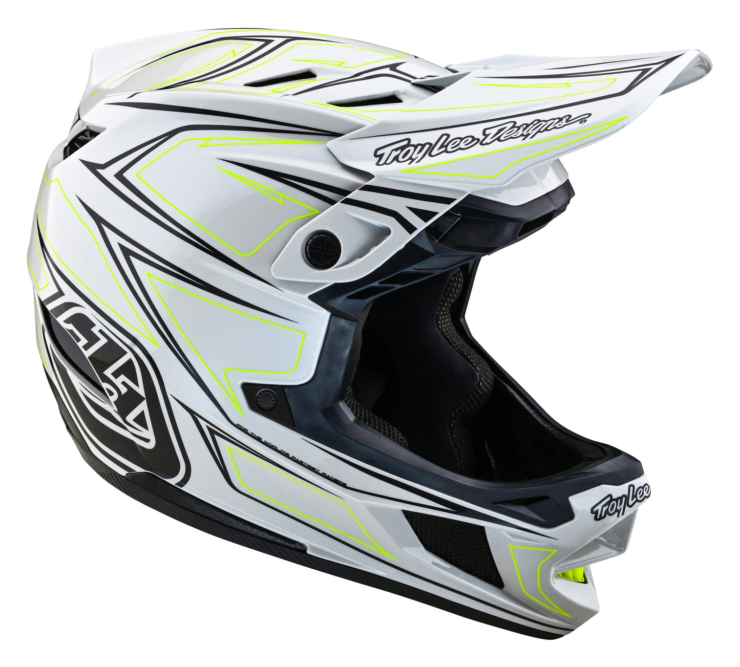 Troy Lee Designs D4 Composite Full Face Helmet with MIPS - Pinned - Light Gray